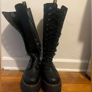 Dr. Martens Black Combat Platform Boots